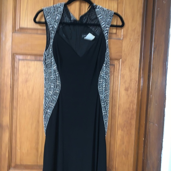 Black dress with silver rhinestones size 6 - Picture 3 of 5